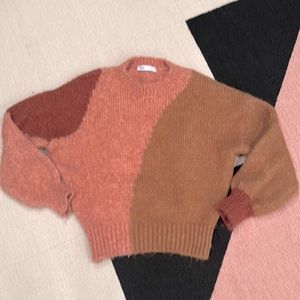 Zara Color Blocked Soft Sweater Size S